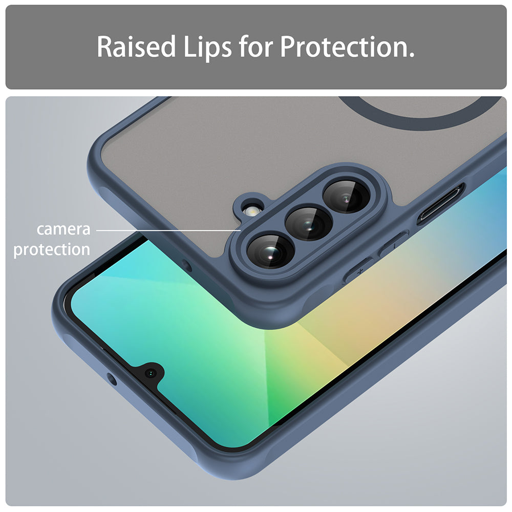 MagSafe-deksel for Samsung Galaxy A26 A266, Techsuit, HaloFrost II, Marineblå