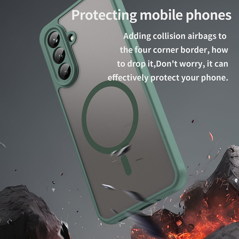 MagSafe-deksel for Samsung Galaxy A26 A266, Techsuit, HaloFrost II, Grønn