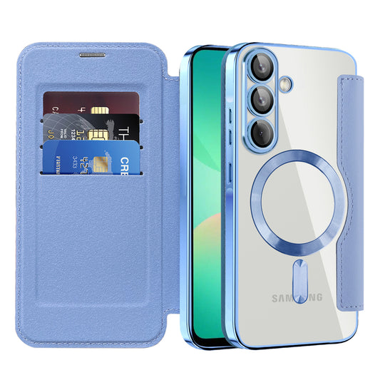 MagSafe-deksel for Samsung Galaxy A26 A266, Techsuit, SmartMag Book, Blå