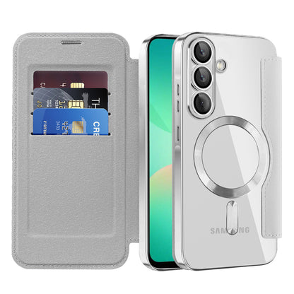 MagSafe-deksel for Samsung Galaxy A26 A266, Techsuit, SmartMag Book, Grå