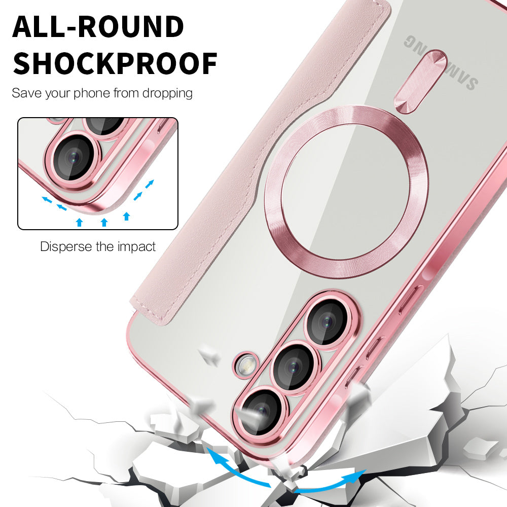 MagSafe-deksel for Samsung Galaxy A26 A266, Techsuit, SmartMag Book, Rosa