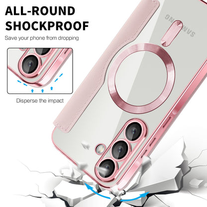 MagSafe-deksel for Samsung Galaxy A26 A266, Techsuit, SmartMag Book, Rosa
