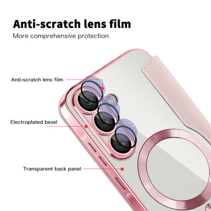 MagSafe-deksel for Samsung Galaxy A26 A266, Techsuit, SmartMag Book, Rosa