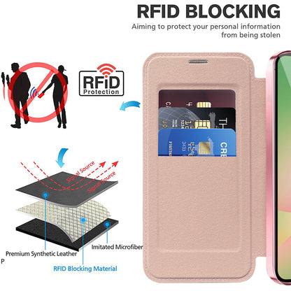 MagSafe-deksel for Samsung Galaxy A26 A266, Techsuit, SmartMag Book, Rosa