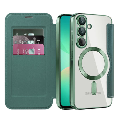MagSafe-deksel for Samsung Galaxy A26 A266, Techsuit, SmartMag Book, Grønn