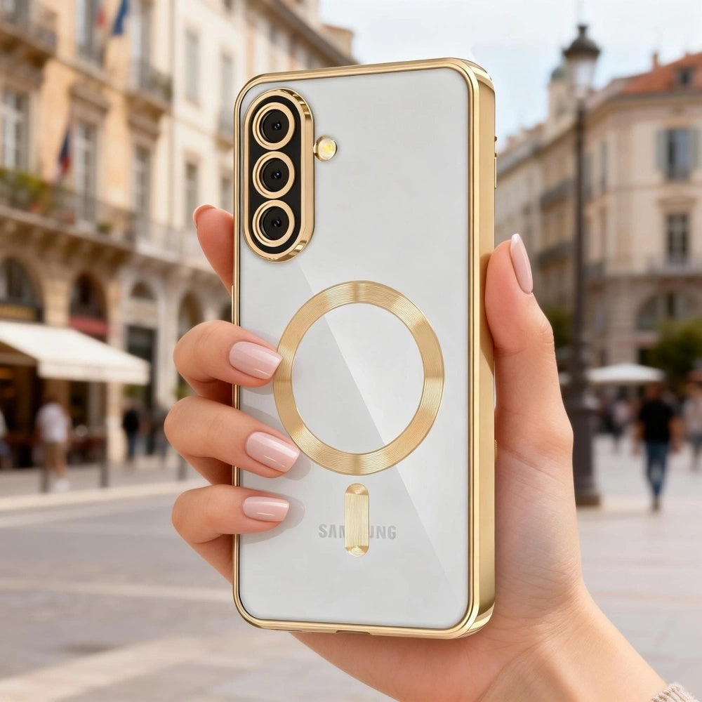 MagSafe-deksel for Samsung Galaxy A27 5G, Techsuit, Luxury Crystal, Rosa