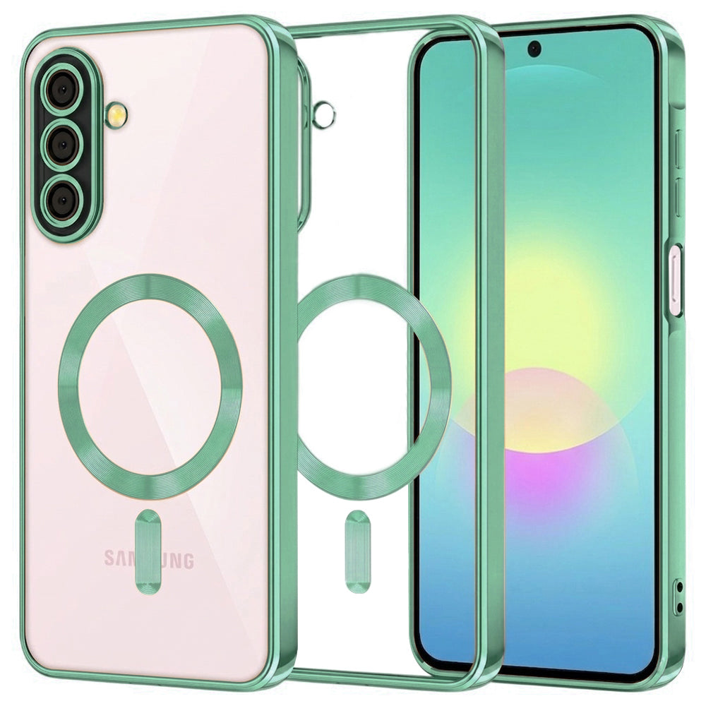 MagSafe-deksel for Samsung Galaxy A27 5G, Techsuit, Luxury Crystal, Lys grønn