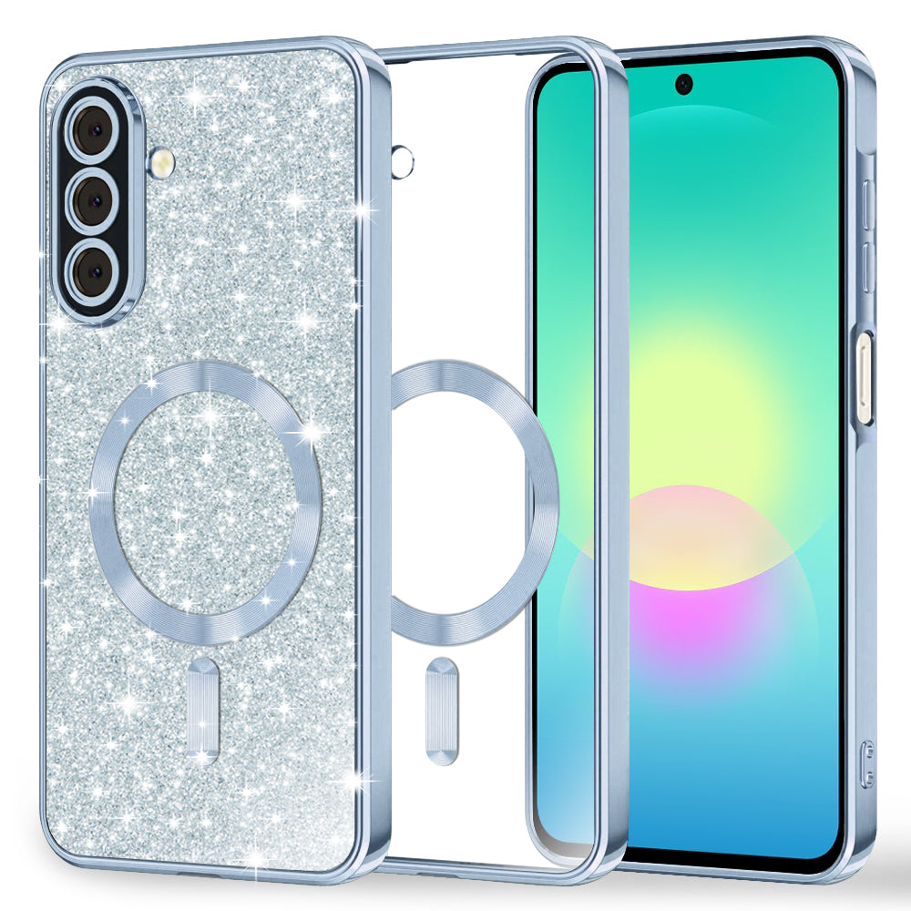 MagSafe-deksel for Samsung Galaxy A27 5G, Techsuit, Luxury Glitter, Bleu