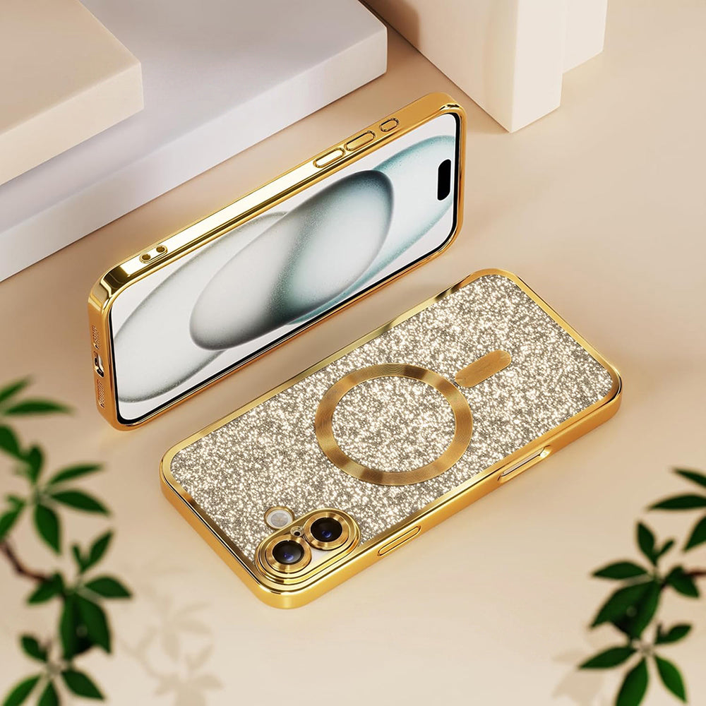MagSafe-deksel for Samsung Galaxy A27 5G, Techsuit, Luxury Glitter, Lys lilla