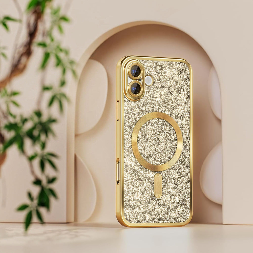 MagSafe-deksel for Samsung Galaxy A27 5G, Techsuit, Luxury Glitter, Mørk lilla