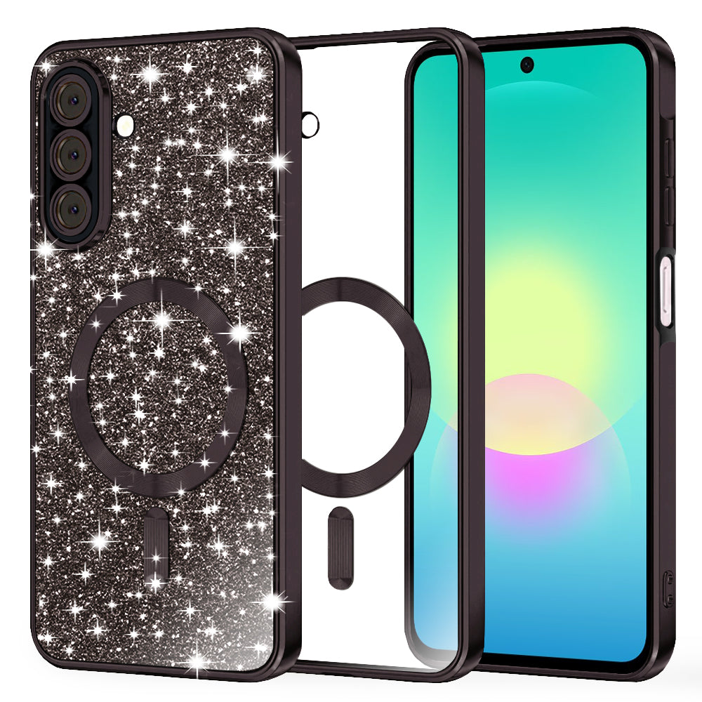 MagSafe-deksel for Samsung Galaxy A27 5G, Techsuit, Luxury Glitter, Svart