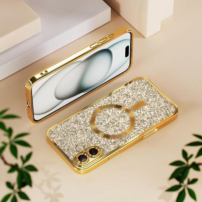 MagSafe-deksel for Samsung Galaxy A27 5G, Techsuit, Luxury Glitter, Lys grønn