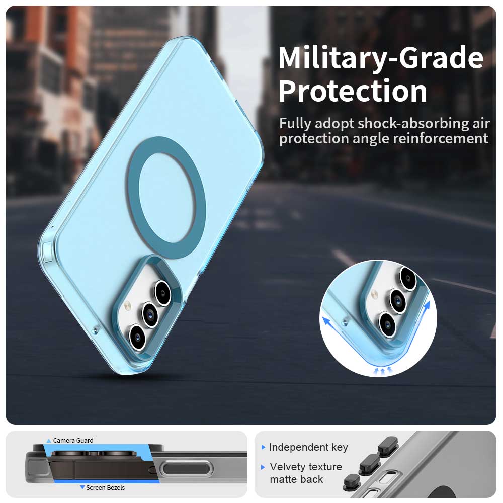 MagSafe-deksel for Samsung Galaxy A35 5G A356, Techsuit, CandyCase, Blå