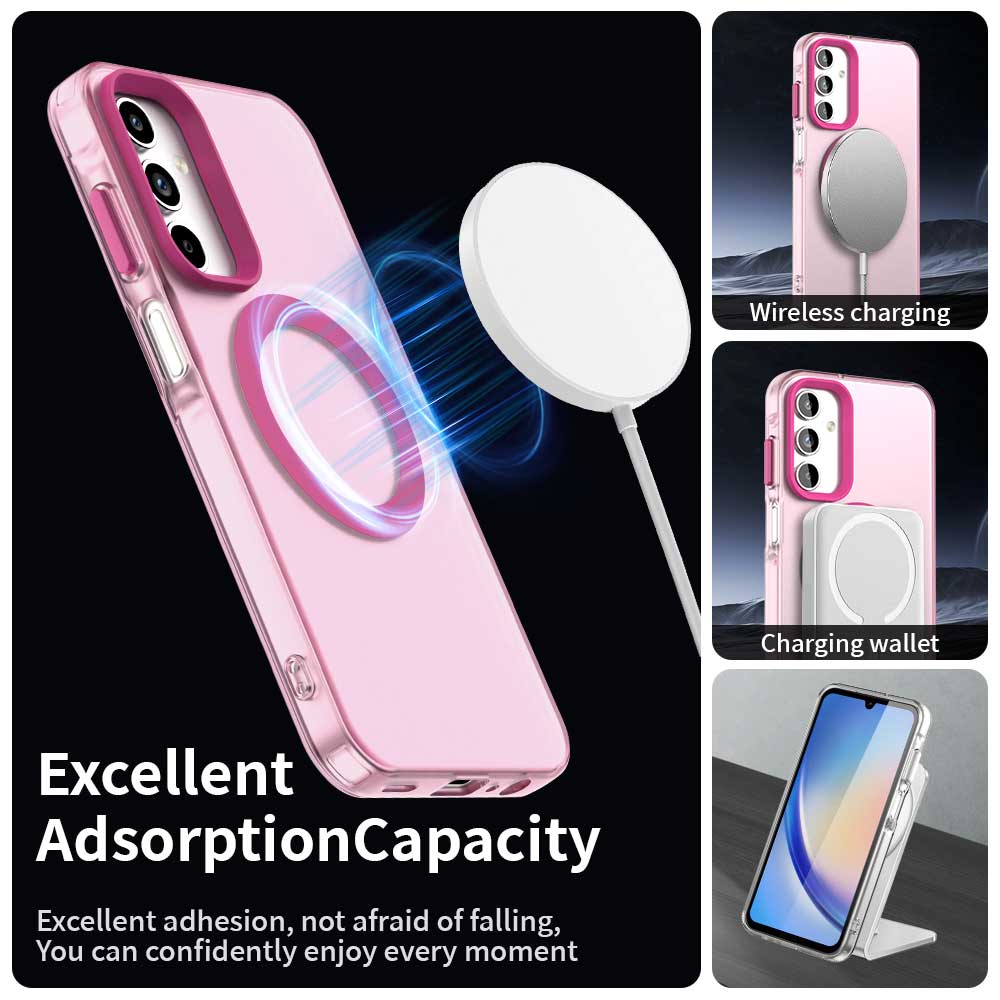 MagSafe-deksel for Samsung Galaxy A35 5G A356, Techsuit, CandyCase, Rosa