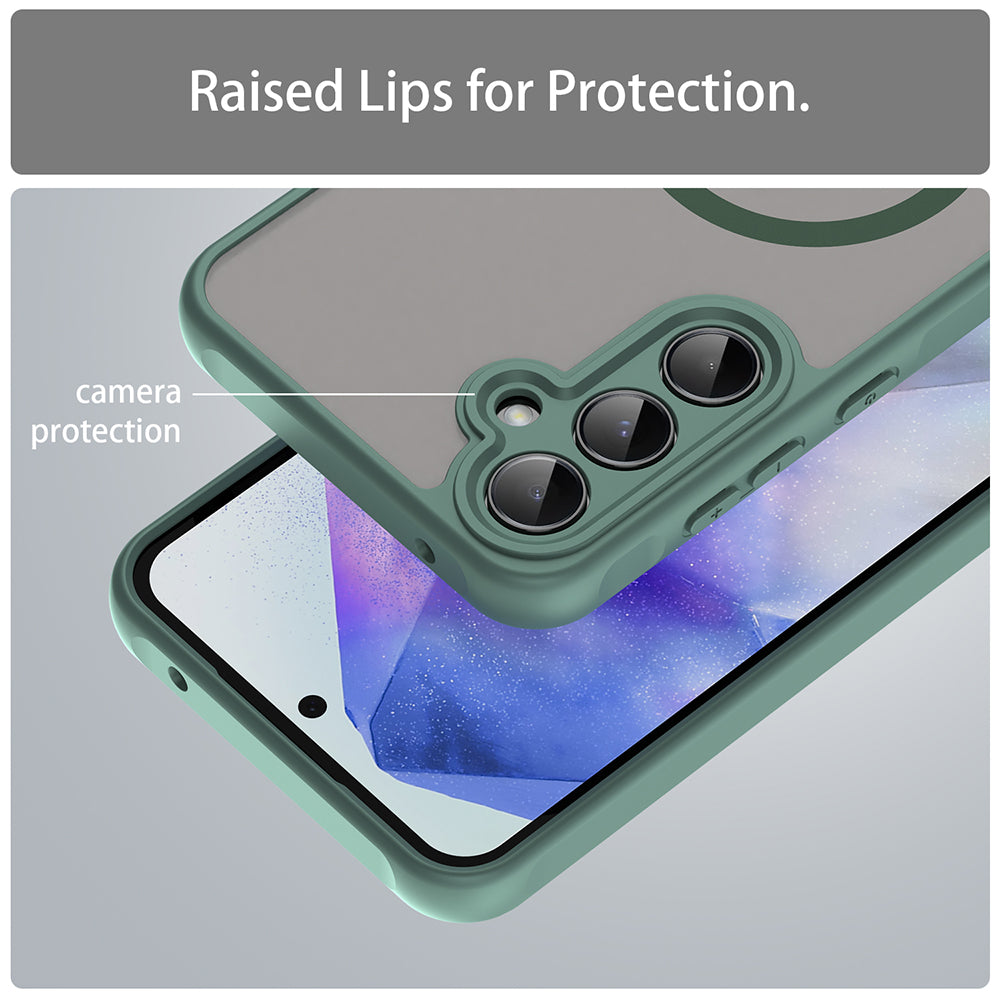 MagSafe-deksel for Samsung Galaxy A35 5G A356, Techsuit, HaloFrost II, Grønn