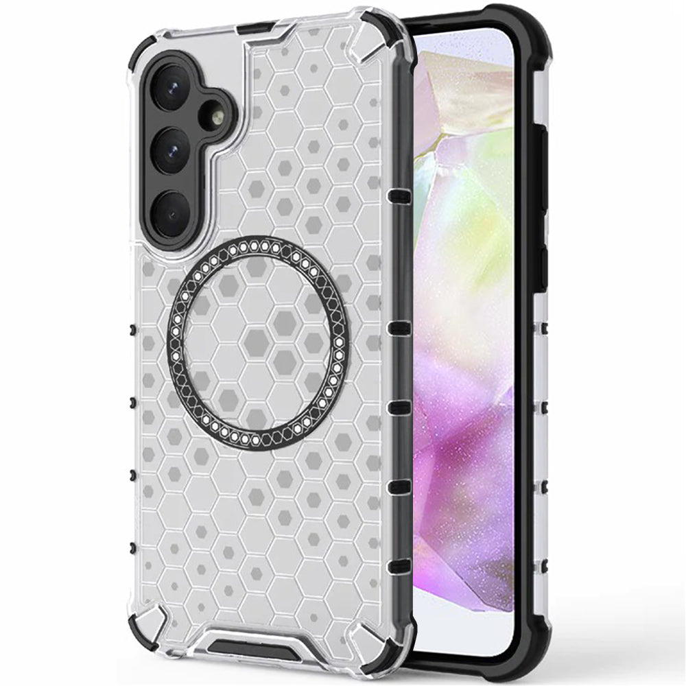 MagSafe-deksel for Samsung Galaxy A35 5G A356, Techsuit, HoneyComb Shield, Hvit