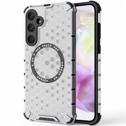 MagSafe-deksel for Samsung Galaxy A35 5G A356, Techsuit, HoneyComb Shield, Hvit