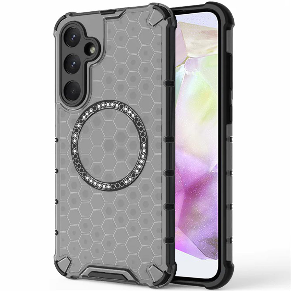 MagSafe-deksel for Samsung Galaxy A35 5G A356, Techsuit, HoneyComb Shield, Svart