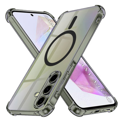 MagSafe-deksel for Samsung Galaxy A35 5G A356, Techsuit, støtsikker klar, røykfarget