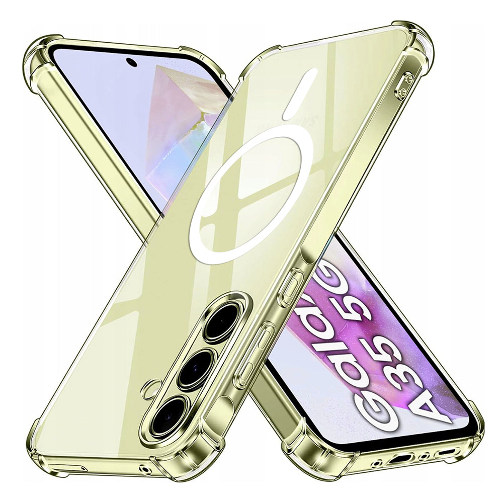 MagSafe-deksel for Samsung Galaxy A35 5G A356, Techsuit, støtsikker, gjennomsiktig