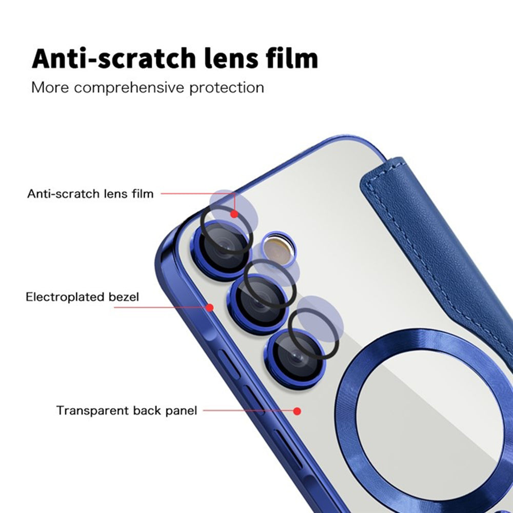 MagSafe-deksel for Samsung Galaxy A35 5G A356, Techsuit, SmartMag Book, Blå