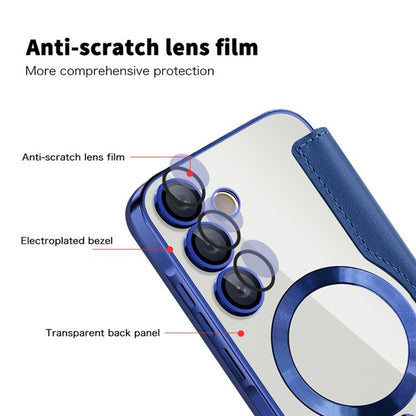 MagSafe-deksel for Samsung Galaxy A35 5G A356, Techsuit, SmartMag Book, Blå