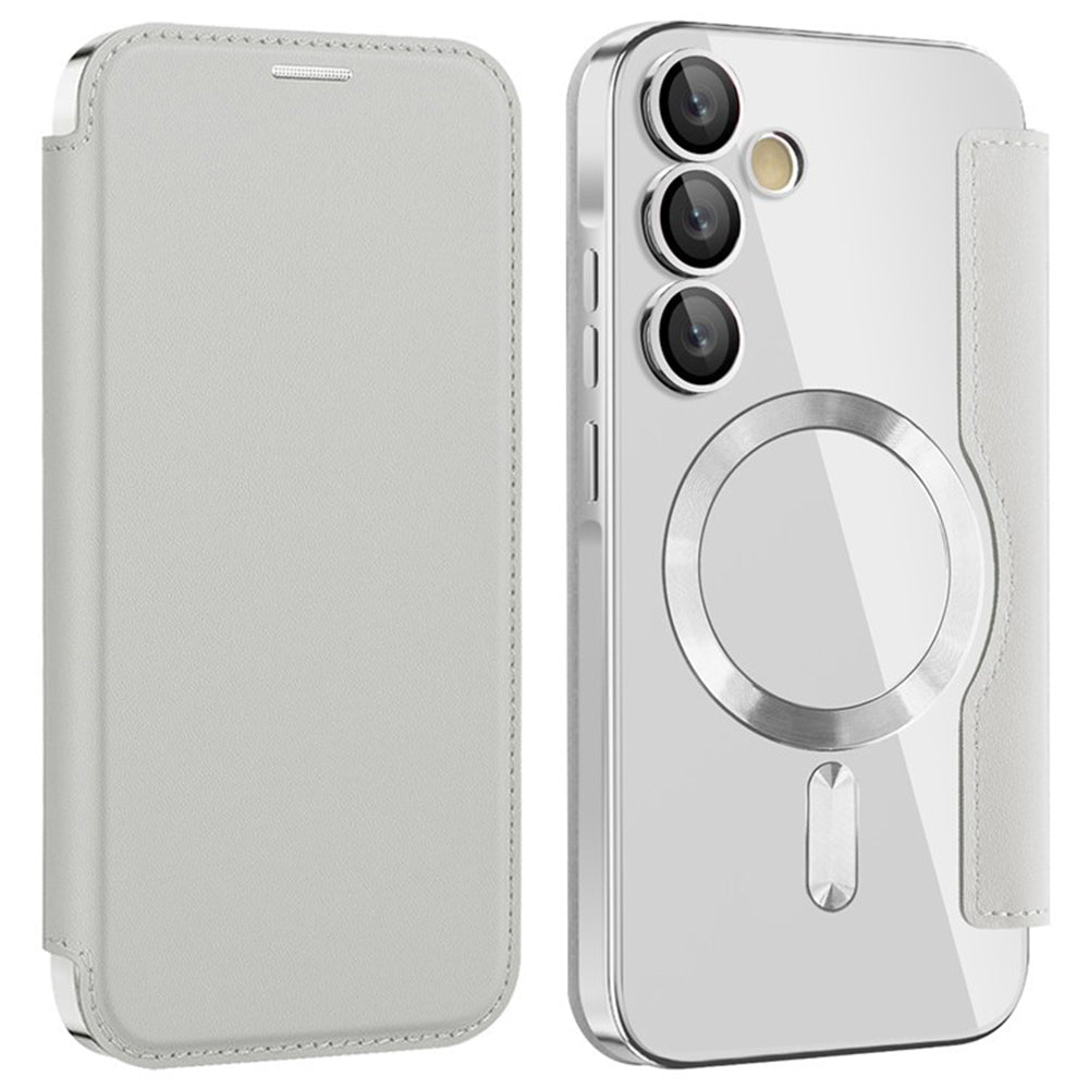 MagSafe-deksel for Samsung Galaxy A35 5G A356, Techsuit, SmartMag Book, Grå