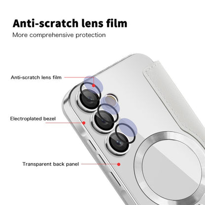 MagSafe-deksel for Samsung Galaxy A35 5G A356, Techsuit, SmartMag Book, Grå
