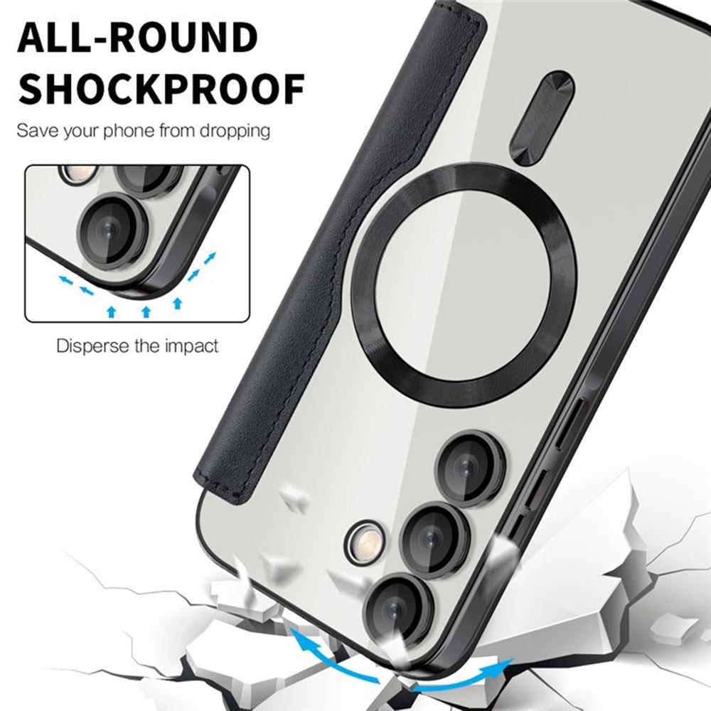 MagSafe-deksel for Samsung Galaxy A35 5G A356, Techsuit, SmartMag Book, svart