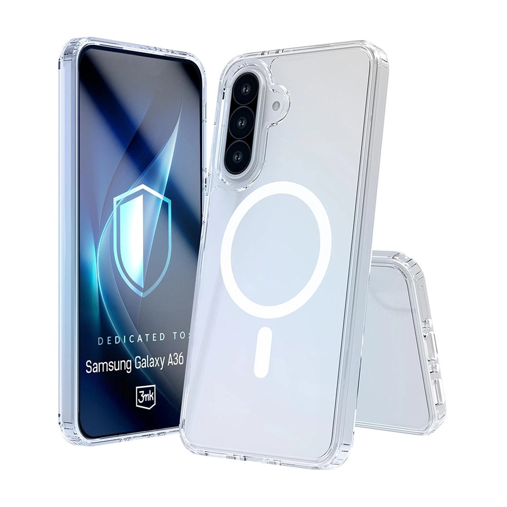 MagSafe-deksel for Samsung Galaxy A36 A366, 3MK, Armor MagCase, Transparent