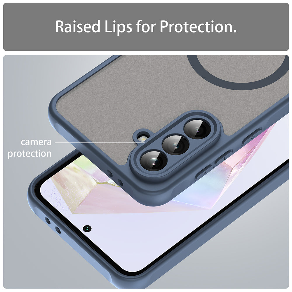 MagSafe-deksel for Samsung Galaxy A36 A366, Techsuit, HaloFrost II, Marineblå