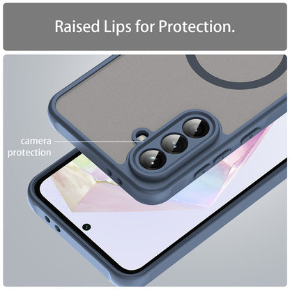 MagSafe-deksel for Samsung Galaxy A36 A366, Techsuit, HaloFrost II, Marineblå