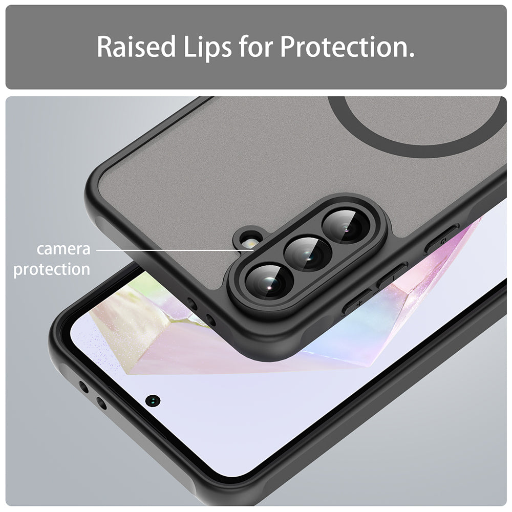 MagSafe-deksel for Samsung Galaxy A36 A366, Techsuit, HaloFrost II, Svart