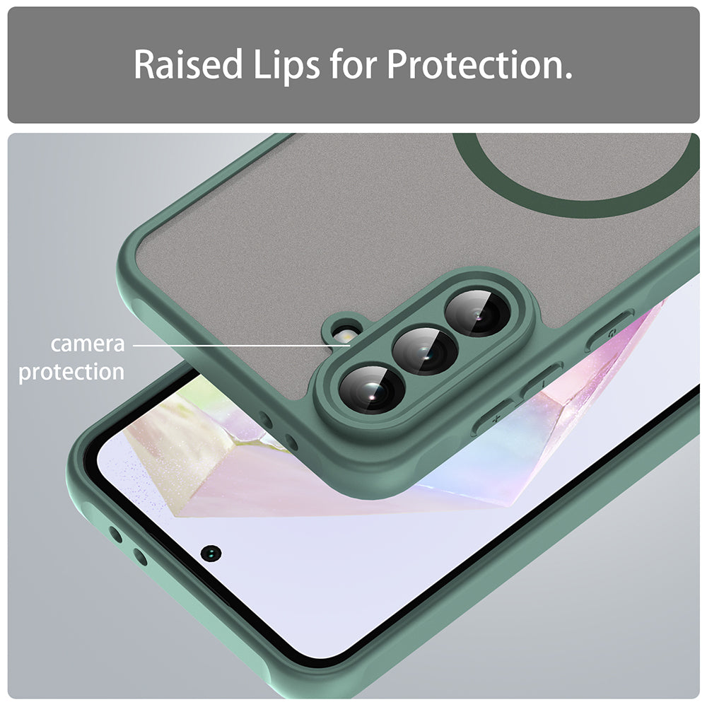 MagSafe-deksel for Samsung Galaxy A36 A366, Techsuit, HaloFrost II, Grønn