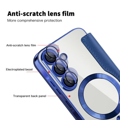 MagSafe-deksel for Samsung Galaxy A36 A366, Techsuit, SmartMag Book, Blå