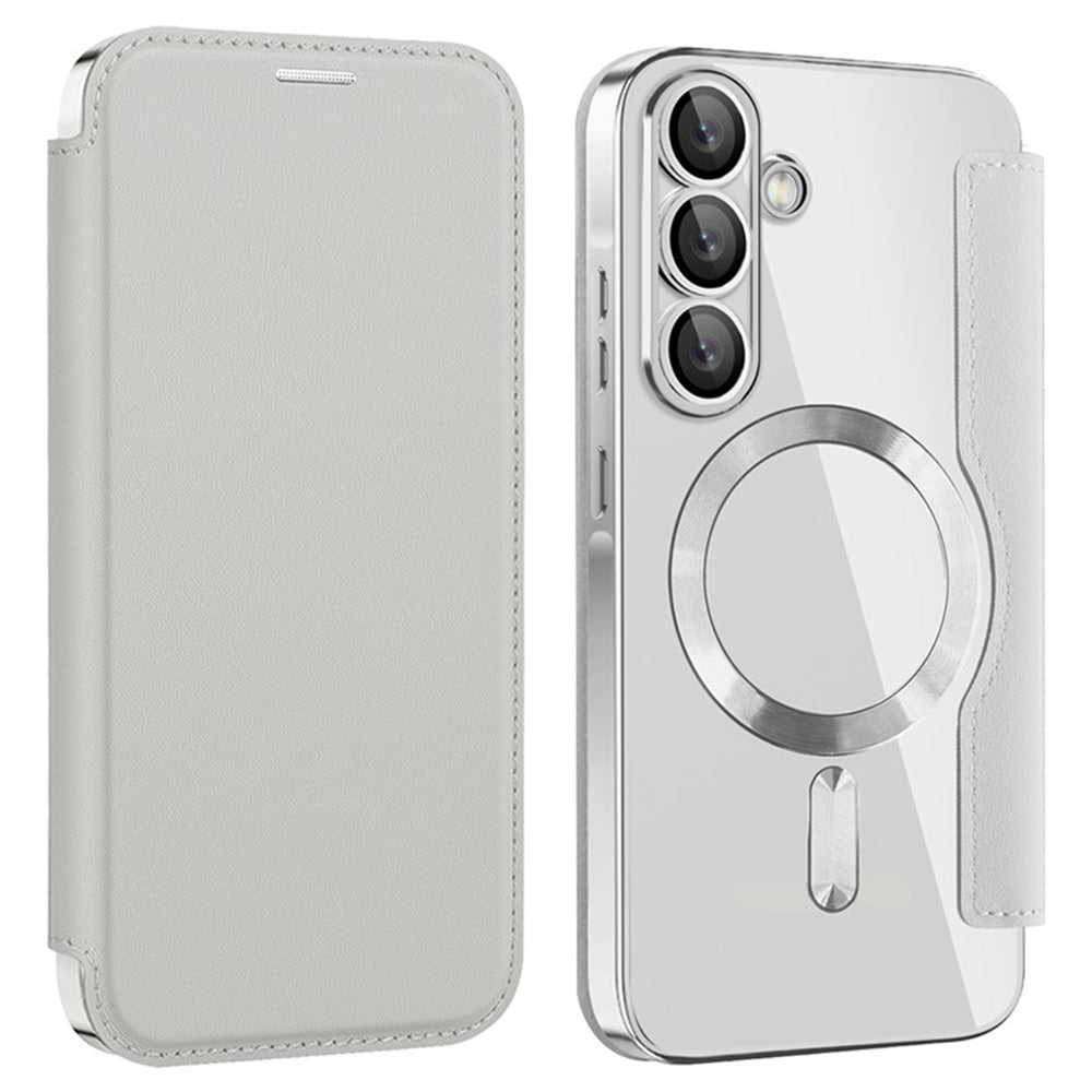 MagSafe-deksel for Samsung Galaxy A36 A366, Techsuit, SmartMag Book, Grå