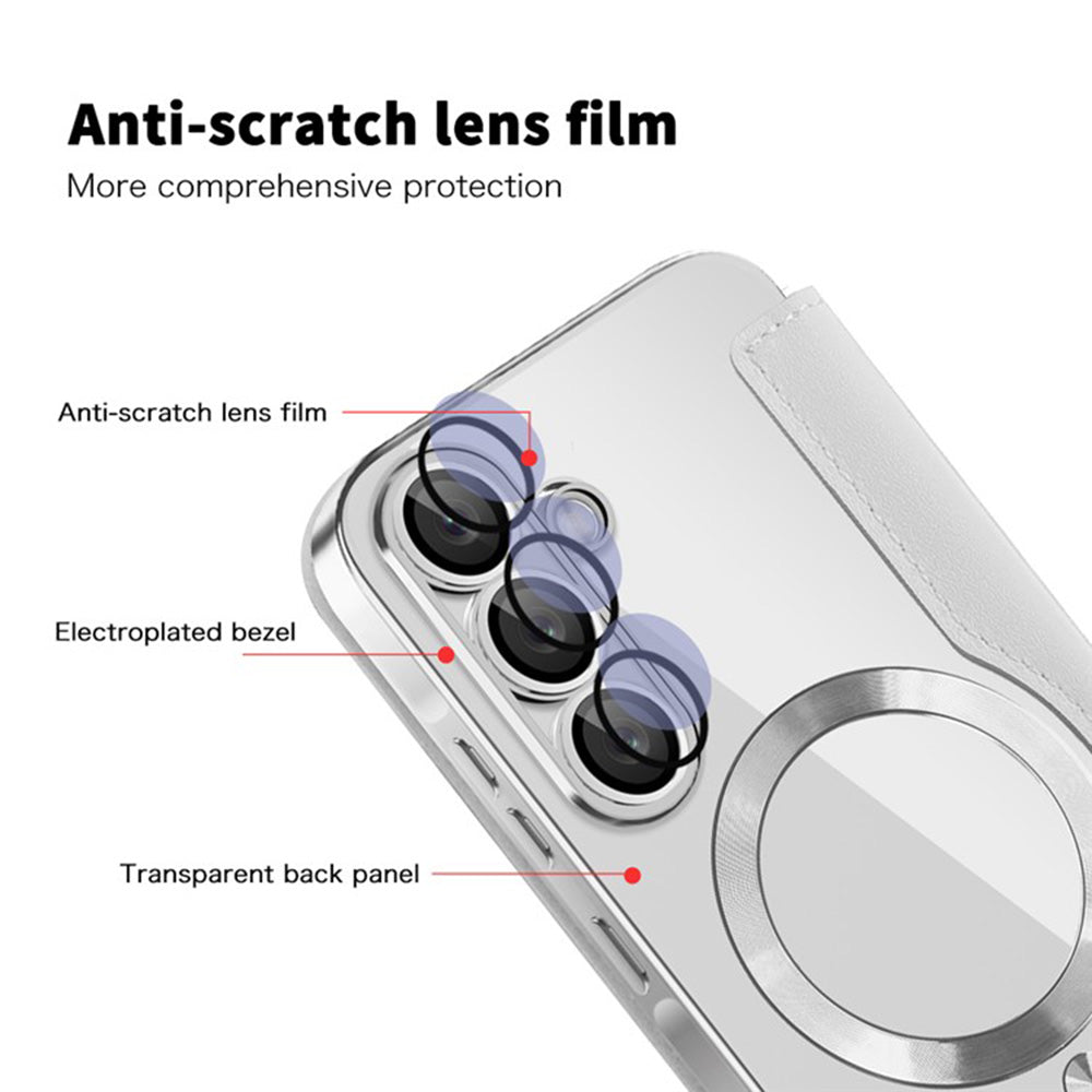 MagSafe-deksel for Samsung Galaxy A36 A366, Techsuit, SmartMag Book, Grå