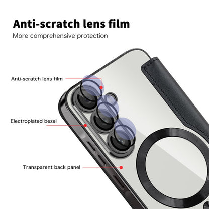 MagSafe-deksel for Samsung Galaxy A36 A366, Techsuit, SmartMag Book, svart