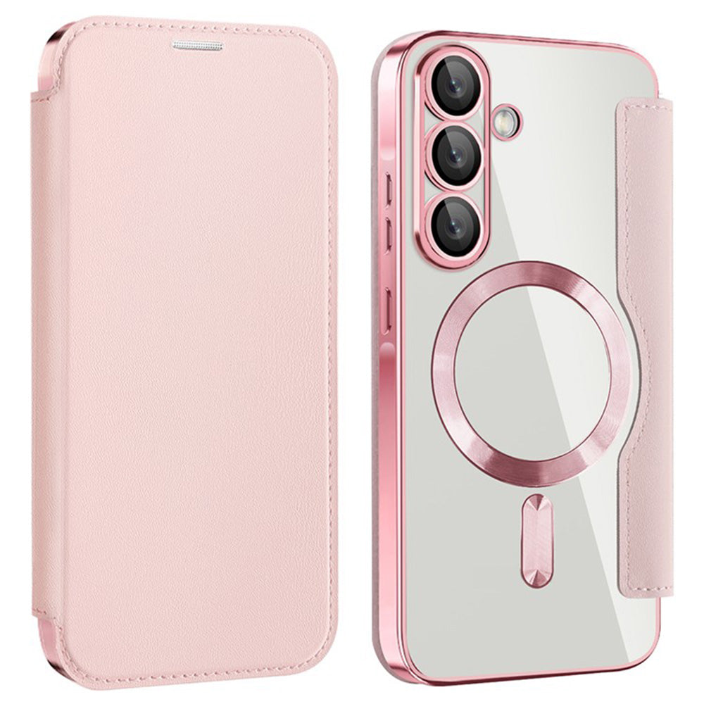 MagSafe-deksel for Samsung Galaxy A36 A366, Techsuit, SmartMag Book, Rosa