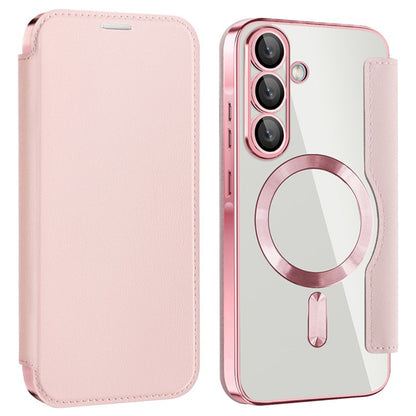 MagSafe-deksel for Samsung Galaxy A36 A366, Techsuit, SmartMag Book, Rosa
