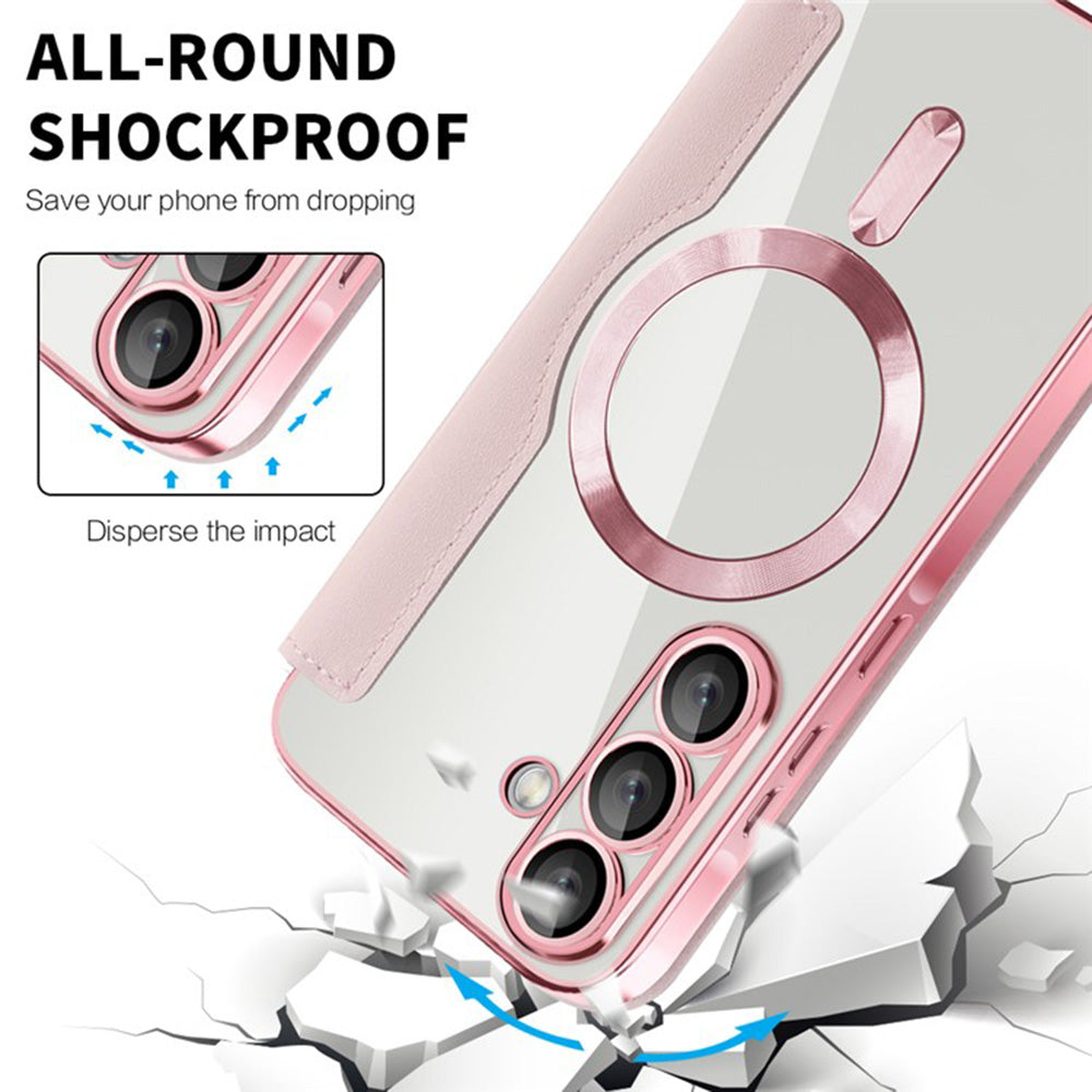MagSafe-deksel for Samsung Galaxy A36 A366, Techsuit, SmartMag Book, Rosa