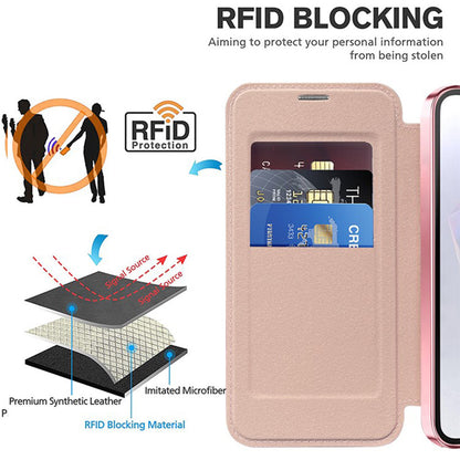 MagSafe-deksel for Samsung Galaxy A36 A366, Techsuit, SmartMag Book, Rosa