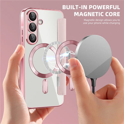 MagSafe-deksel for Samsung Galaxy A36 A366, Techsuit, SmartMag Book, Rosa