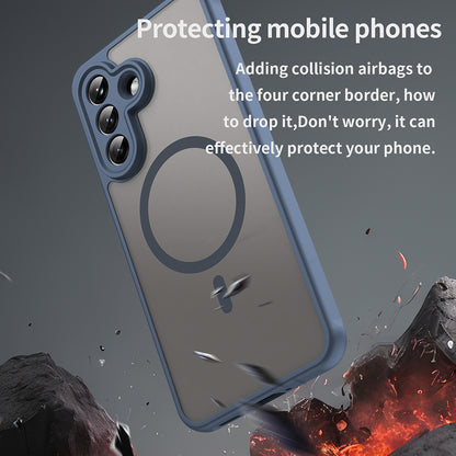 MagSafe-deksel for Samsung Galaxy A37 5G, Techsuit, HaloFrost II, Marineblå