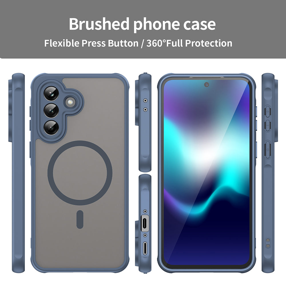 MagSafe-deksel for Samsung Galaxy A37 5G, Techsuit, HaloFrost II, Marineblå