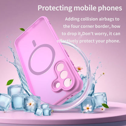 MagSafe-deksel for Samsung Galaxy A37 5G, Techsuit, HaloFrost II, Rosa