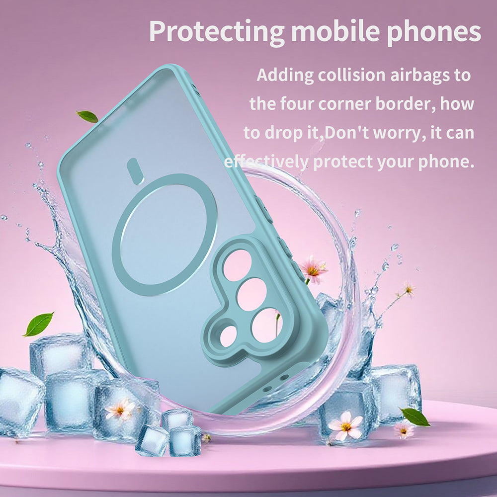 MagSafe-deksel for Samsung Galaxy A37 5G, Techsuit, HaloFrost II, Lys Grønn