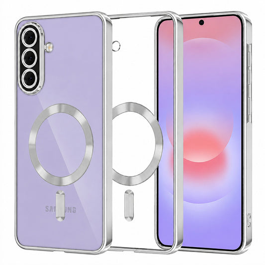 MagSafe-deksel for Samsung Galaxy A37 5G, Techsuit, Luxury Crystal, Sølv