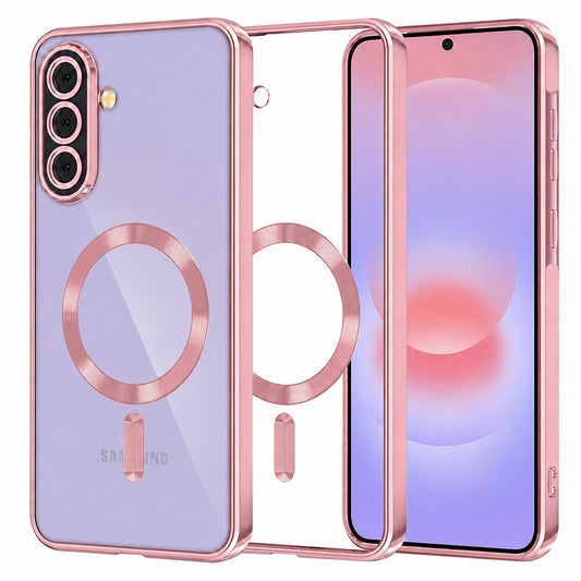 MagSafe-deksel for Samsung Galaxy A37 5G, Techsuit, Luxury Crystal, Rosa