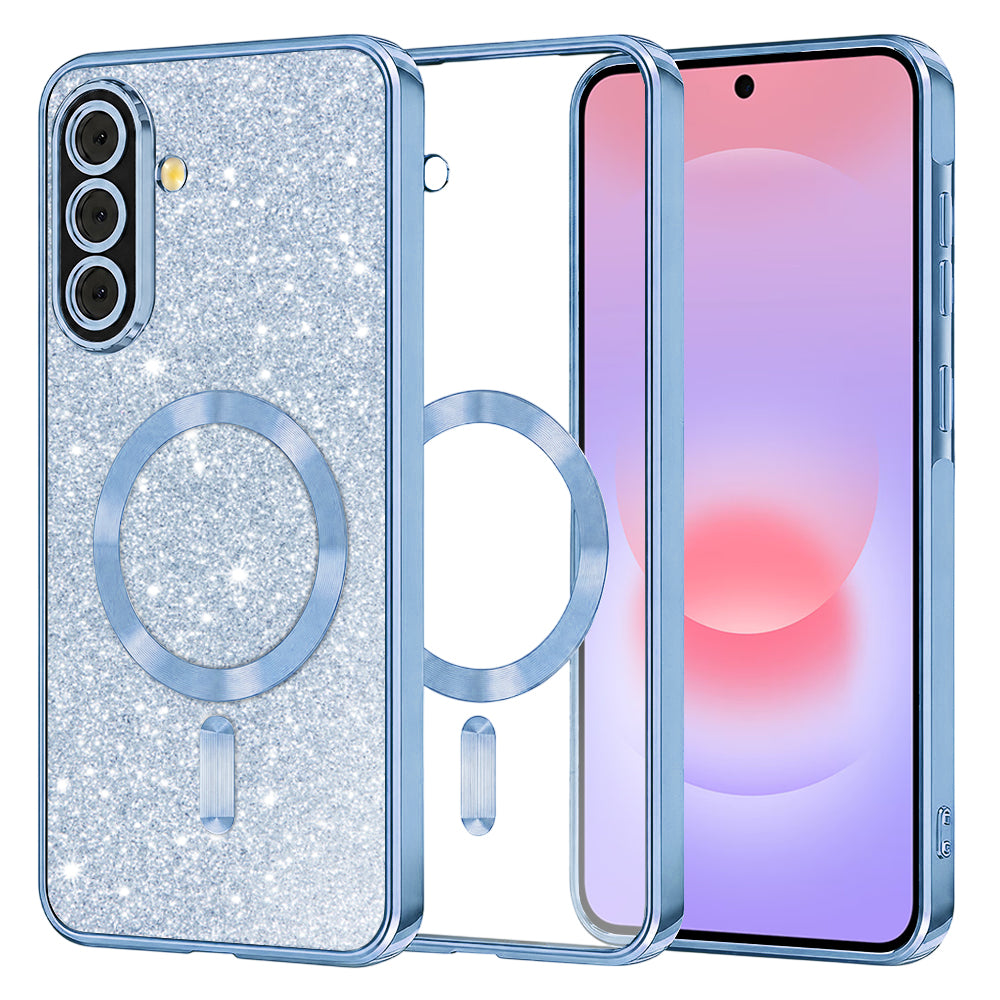 MagSafe-deksel for Samsung Galaxy A37 5G, Techsuit, Luxury Glitter, Bleu